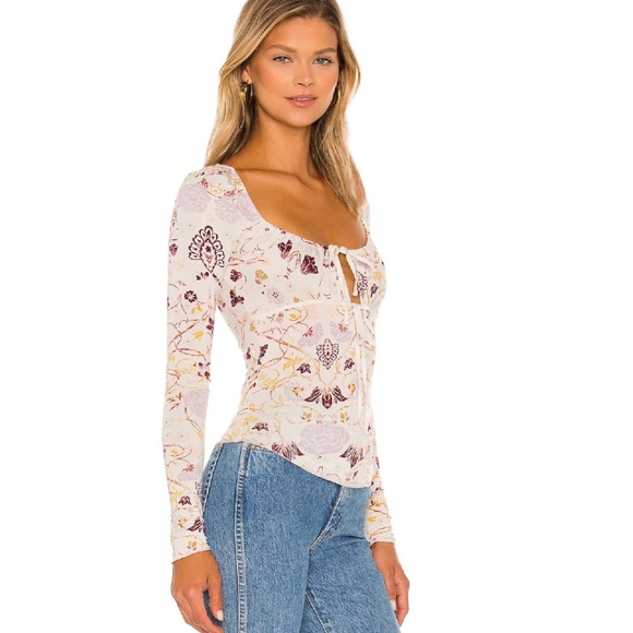 Free People - Make It Easy - Floral-Print Top - Whats Your Shade - (#0638) - Picture 4 of 4